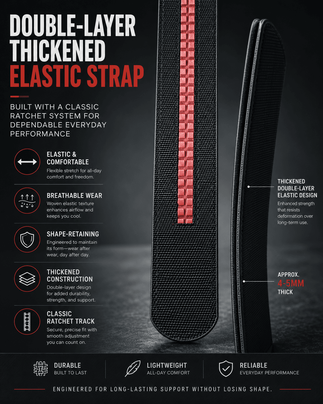 A thickened double-layer elastic body