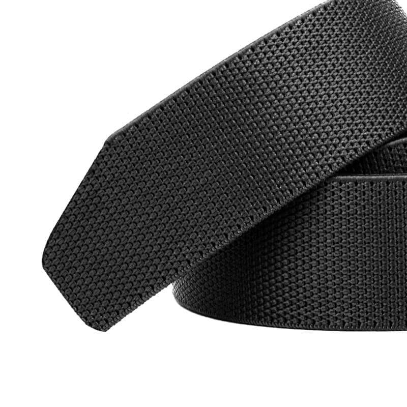 Scratch-conscious tactical belt webbing texture