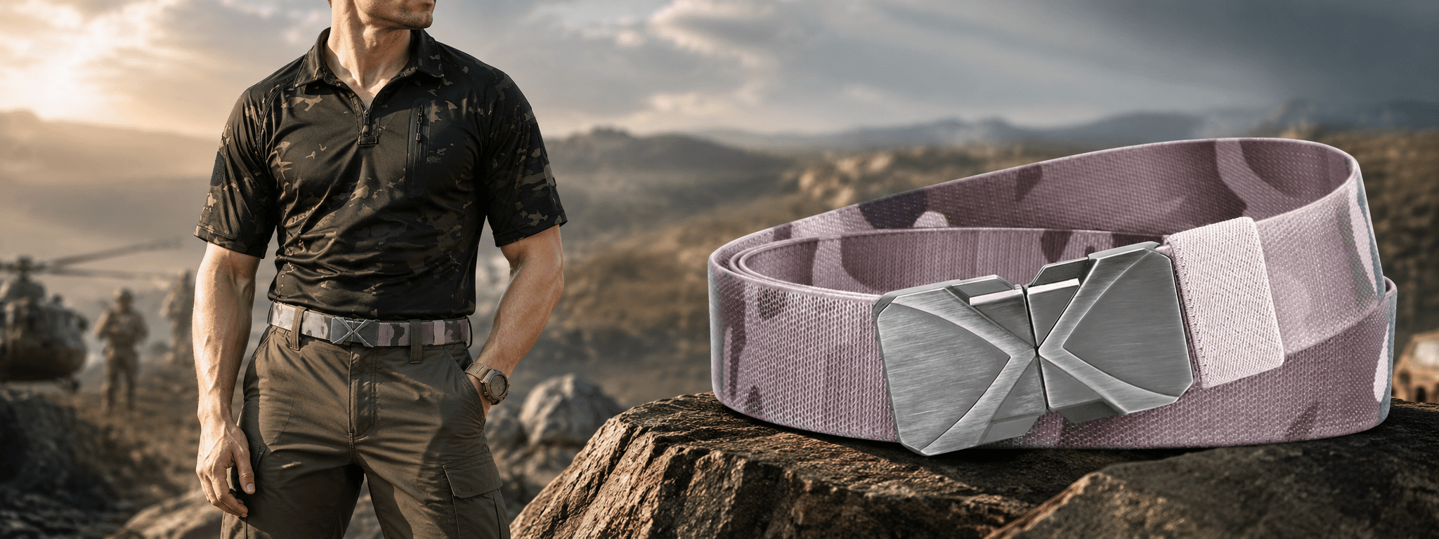 Center split quick release tactical belt series