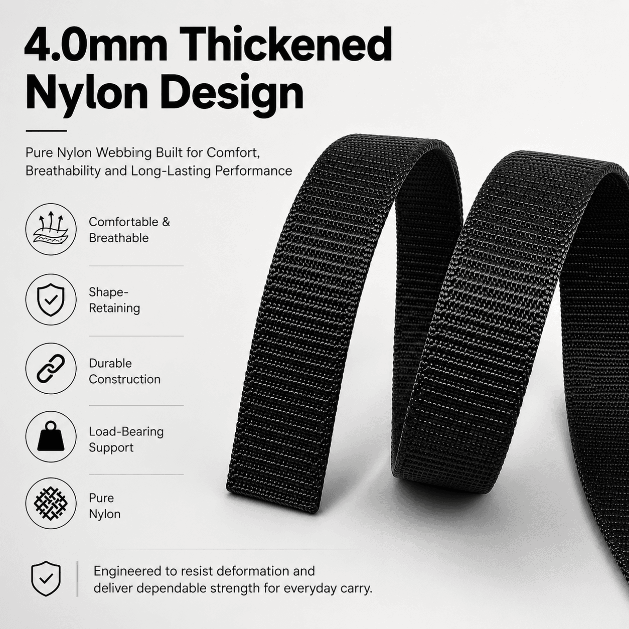Thickened dense-weave nylon on both sides