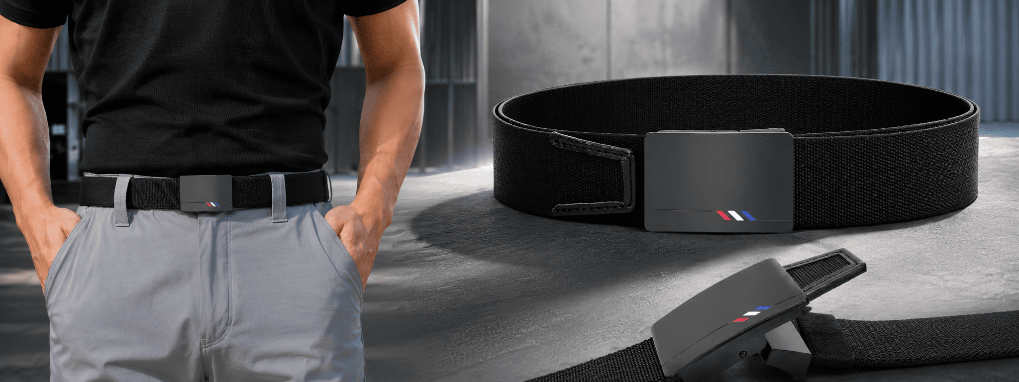 Push-Release Leather-Tip Belts