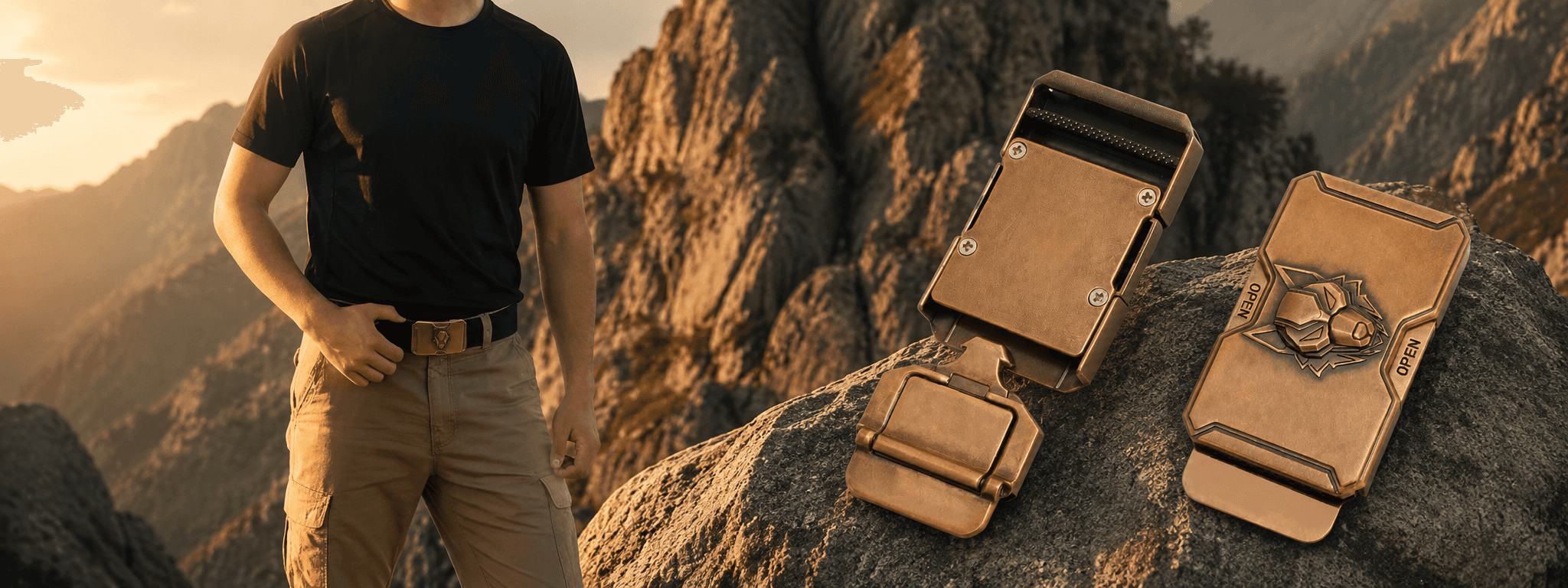 Dual button full plate tactical belt series